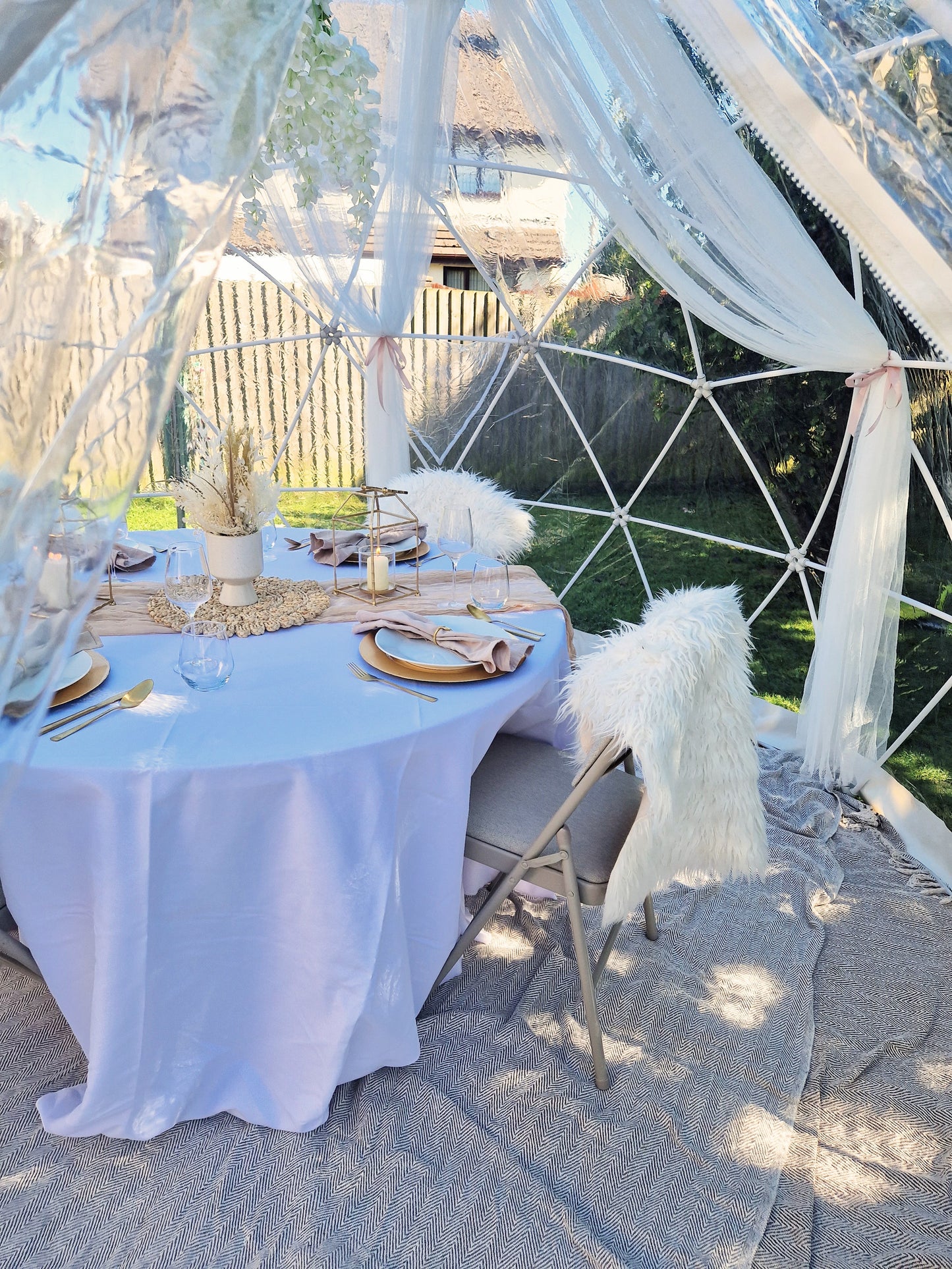 Luxury Igloo Geo-Dome Hire South Wales - Outdoor Cinema Experience Fully Dressed to your theme
