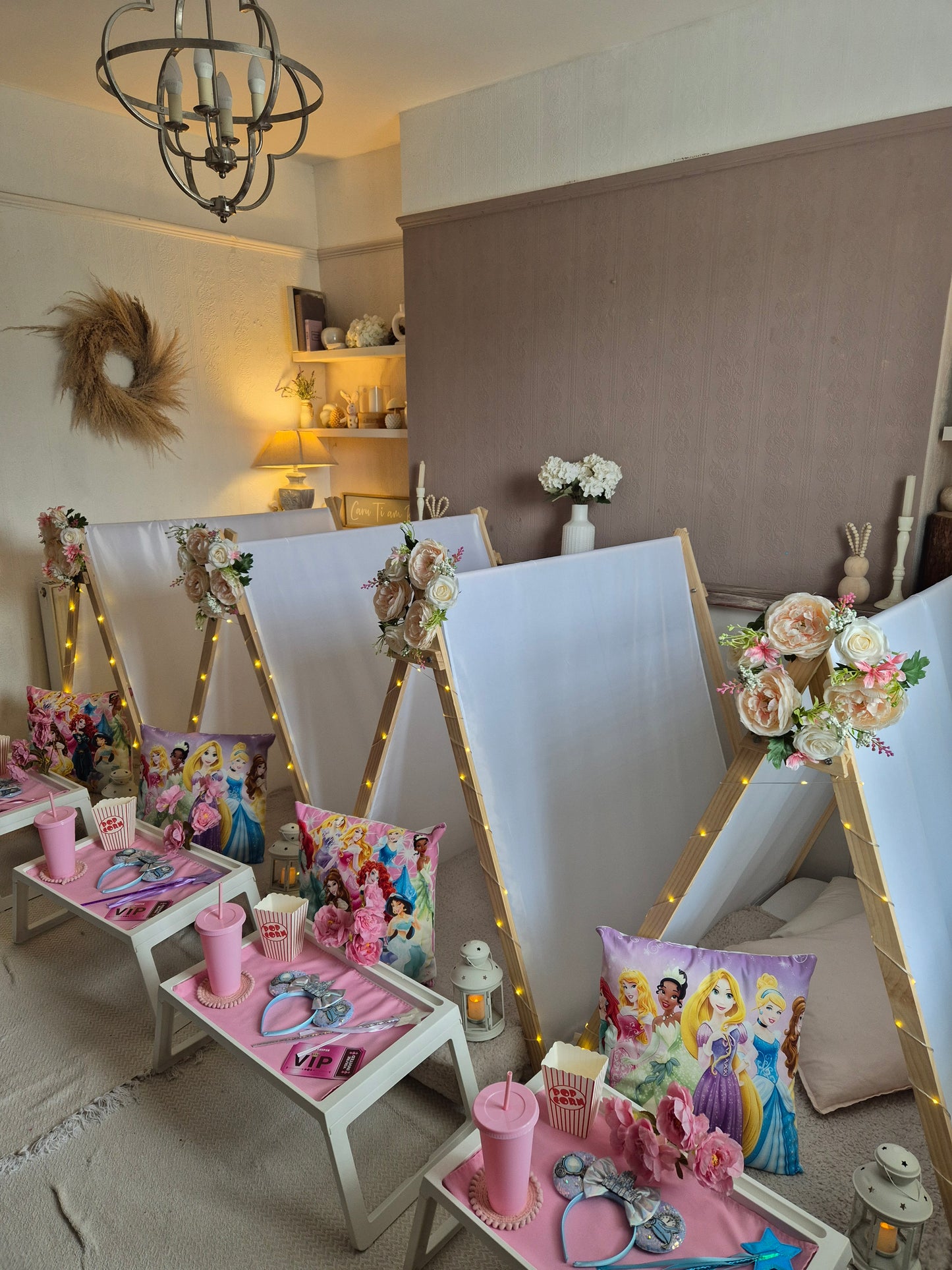 Princess indoor Tepee sleepover party package