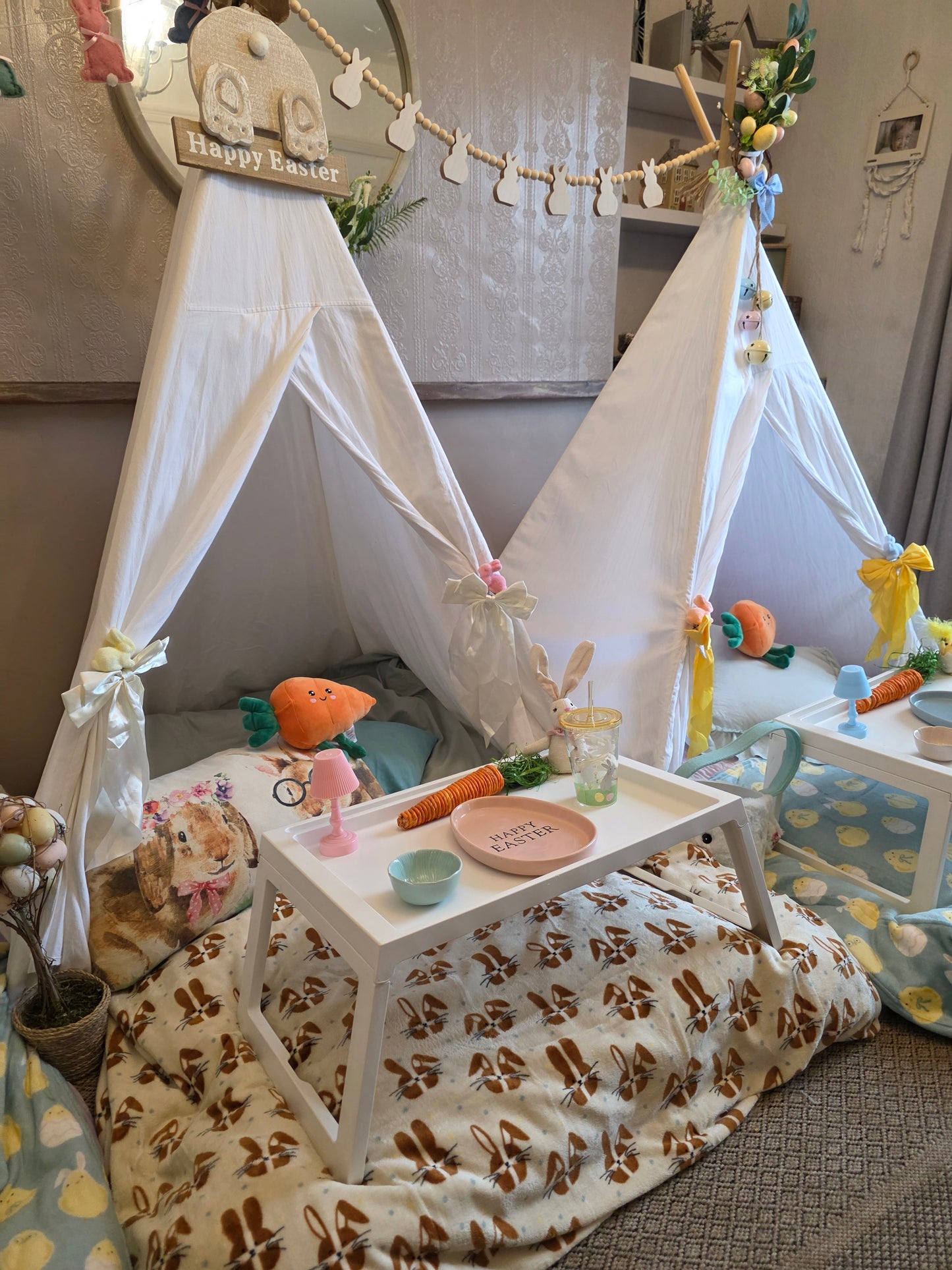 Easter theme Indoor Tepee sleepover party package