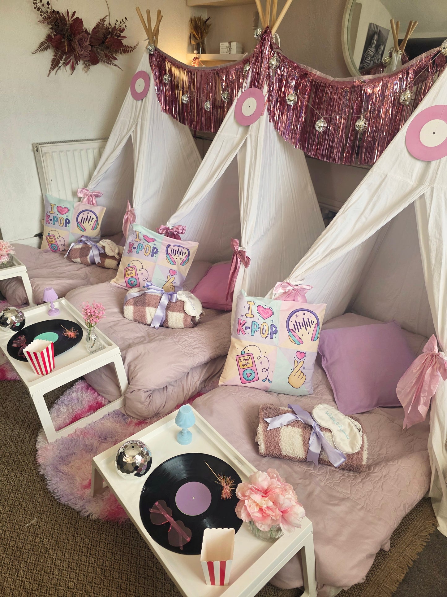 Kpop theme Indoor Tepee sleepover party package