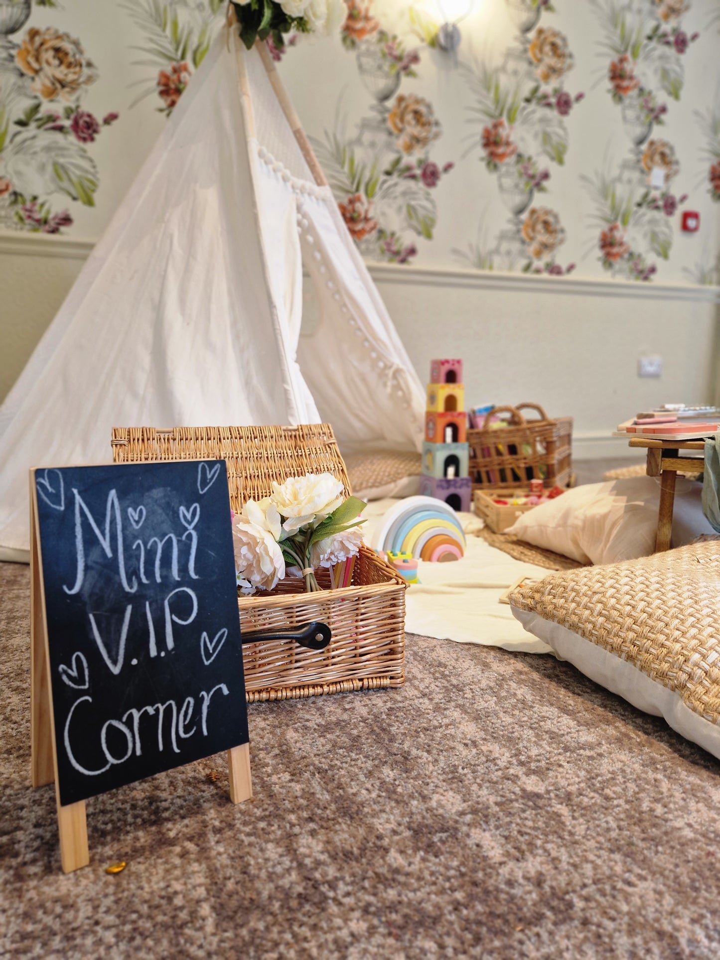Children's Standard Tepee Entertainment Corner package for Parties, weddings or Event Hire