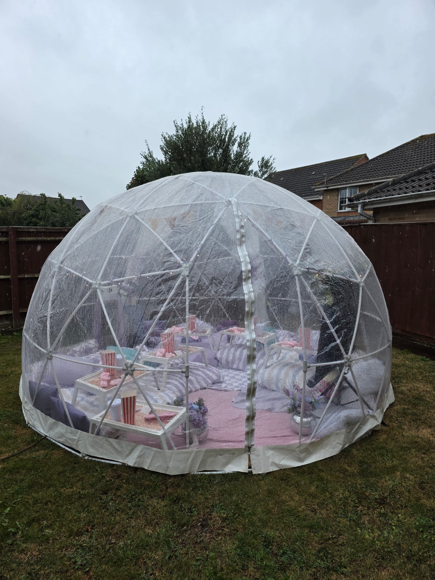 Lilac dream Luxury Igloo Geo-Dome Hire South Wales - Sleepover party