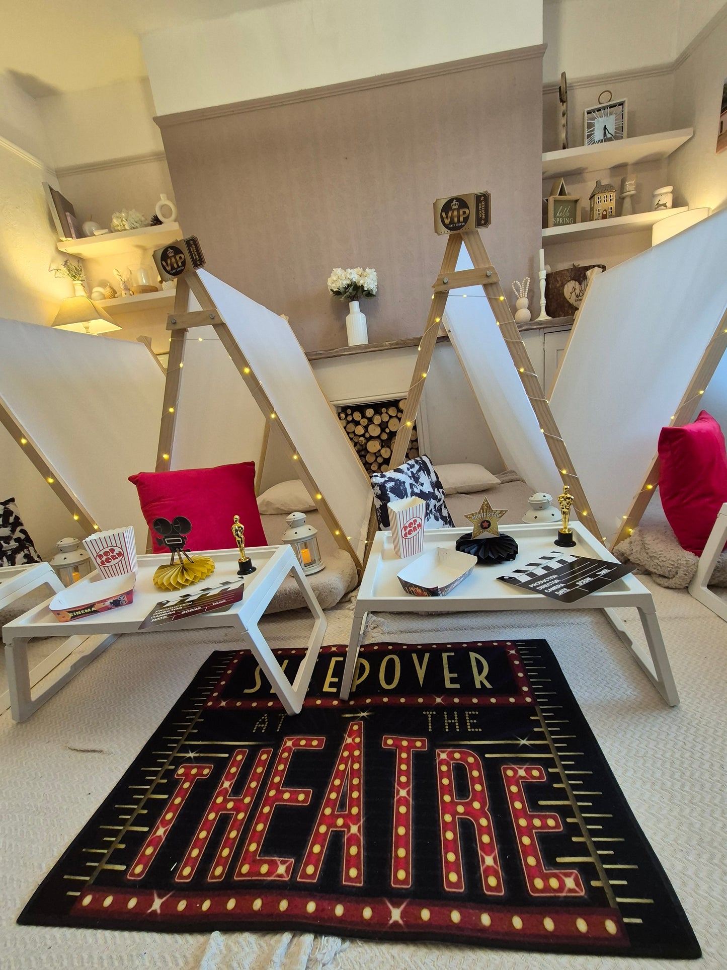 Movie night indoor Tepee sleepover party package