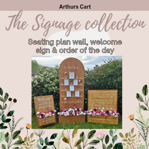 Signage Collection Package: Event, Wedding, Party Hire seating plan, welcome sign and order of the day sign