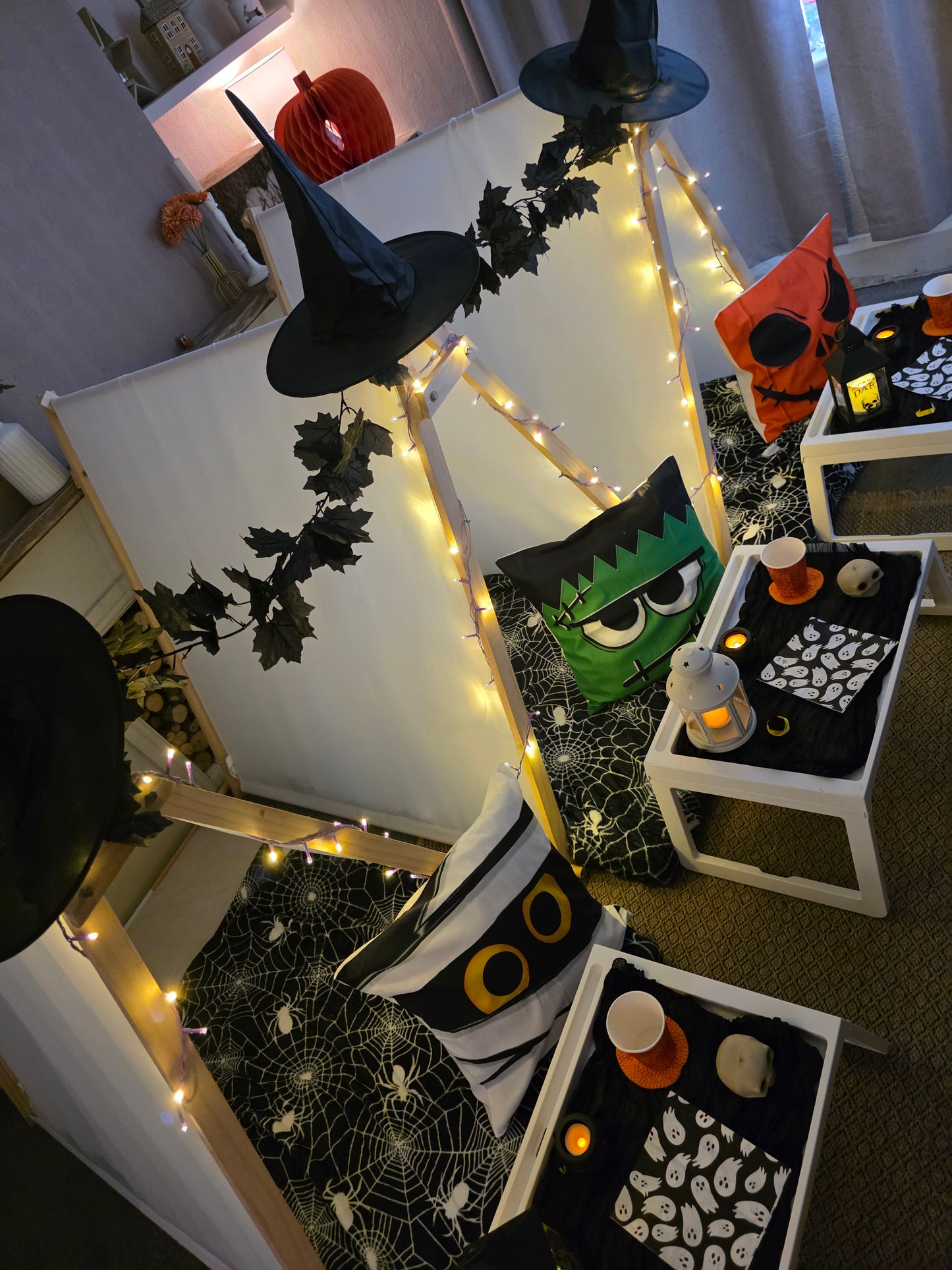Indoor Spooky Halloween Tepee sleepover party package