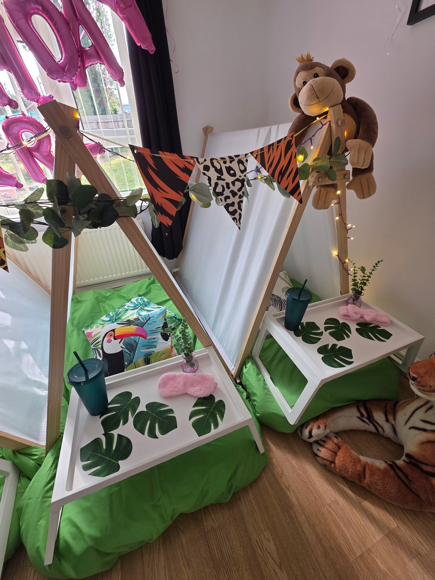 Safari indoor Tepee sleepover party package