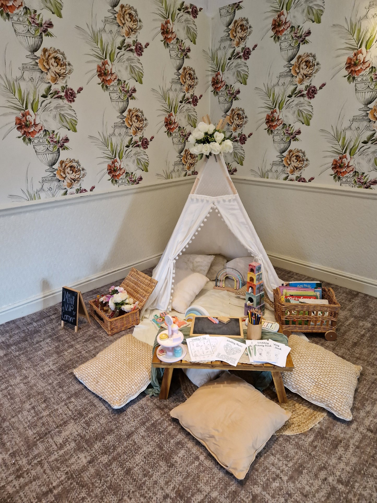 Children's Tepee Entertainment Corner for Party or Event Hire
