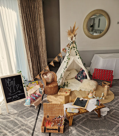 Children's Tepee Entertainment Corner for Party or Event Hire