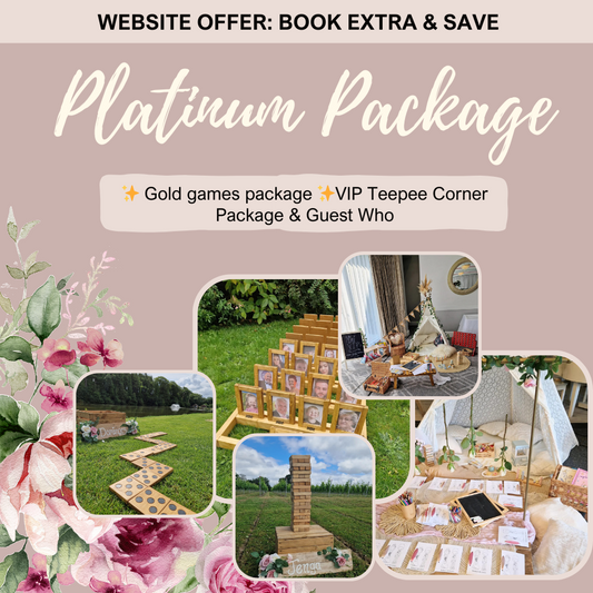 Platinum Event Hire Entertainment Package: Weddings/ Parties / Games Hire