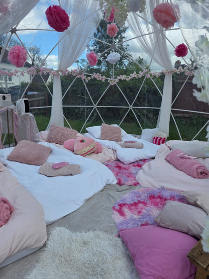 Pink Dream Luxury Igloo Geo-Dome Hire South Wales - Sleepover party