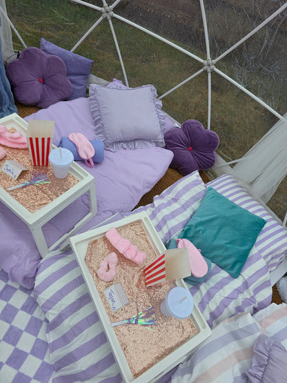 Lilac dream Luxury Igloo Geo-Dome Hire South Wales - Sleepover party
