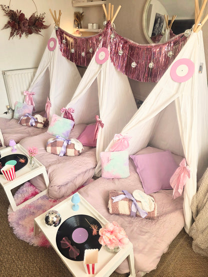 Swiftie theme Indoor Tepee sleepover party package