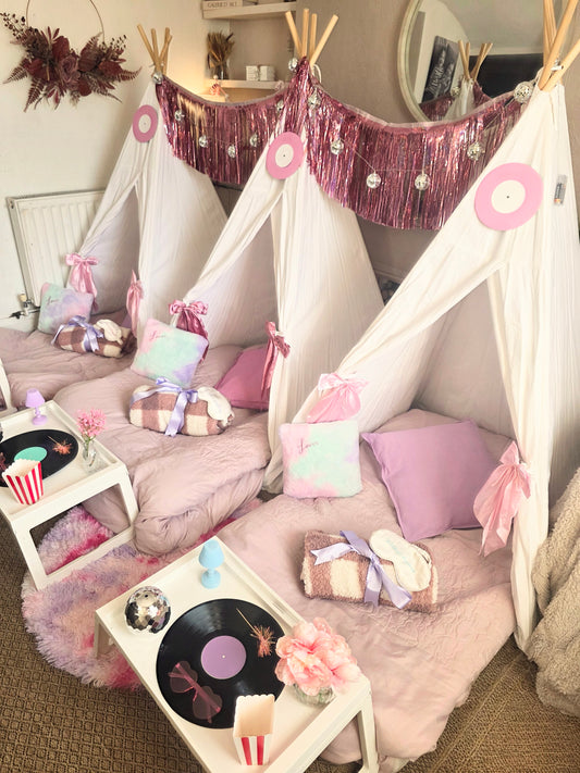 Swiftie theme Indoor Tepee sleepover party package