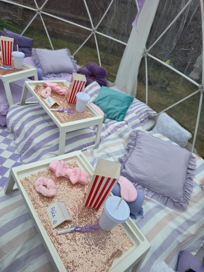 Lilac dream Luxury Igloo Geo-Dome Hire South Wales - Sleepover party