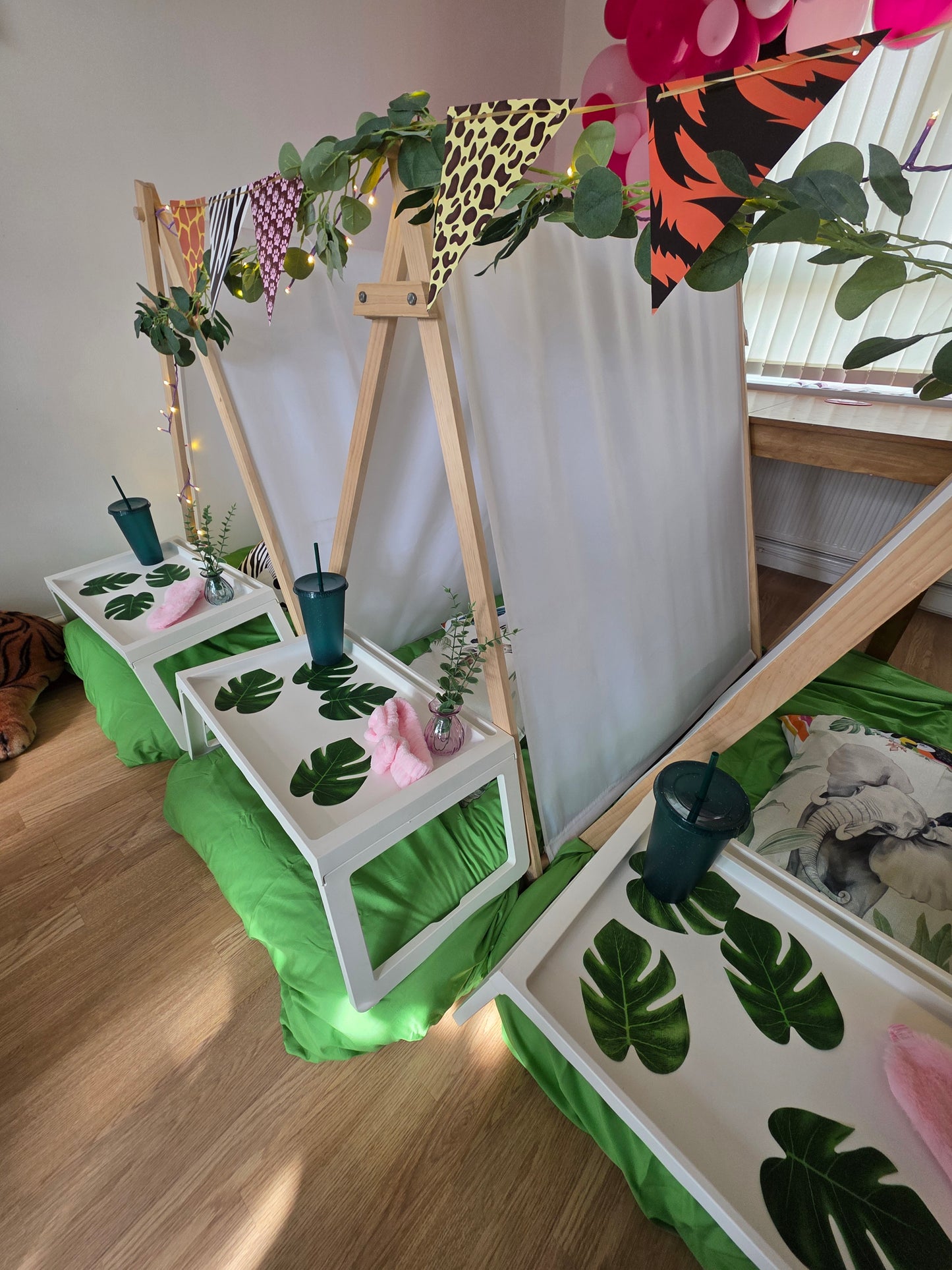 Safari indoor Tepee sleepover party package