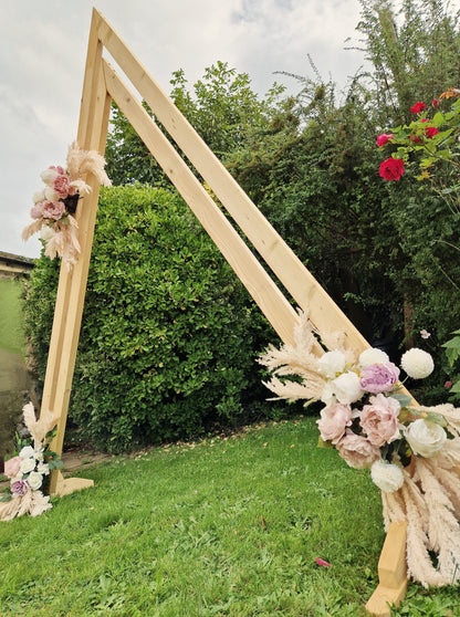 Double Triangle Wooden Arch for Party & Event Hire