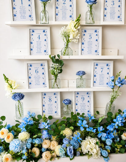 Seating Plan, Shot wall, Favour flower box wall