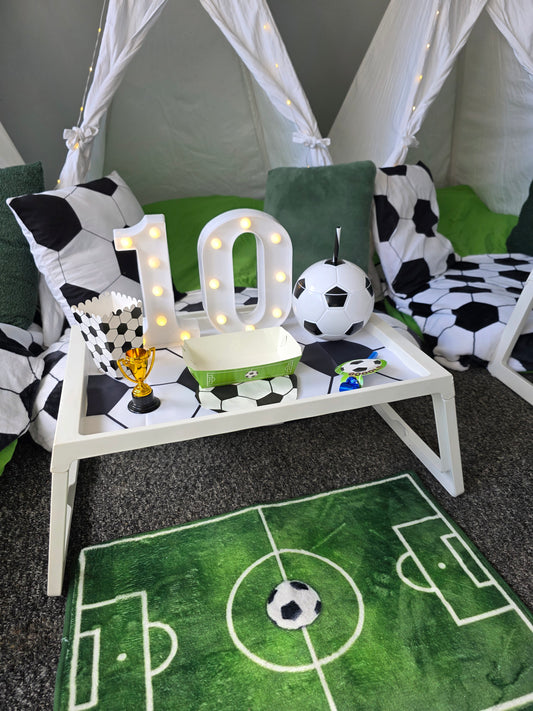 Football mad indoor Tepee sleepover party package