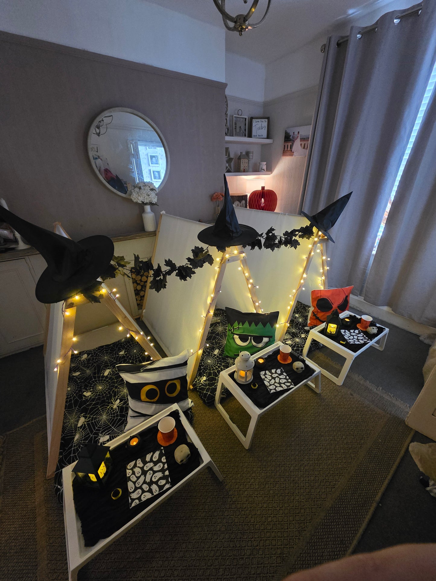 Indoor Spooky Halloween Tepee sleepover party package