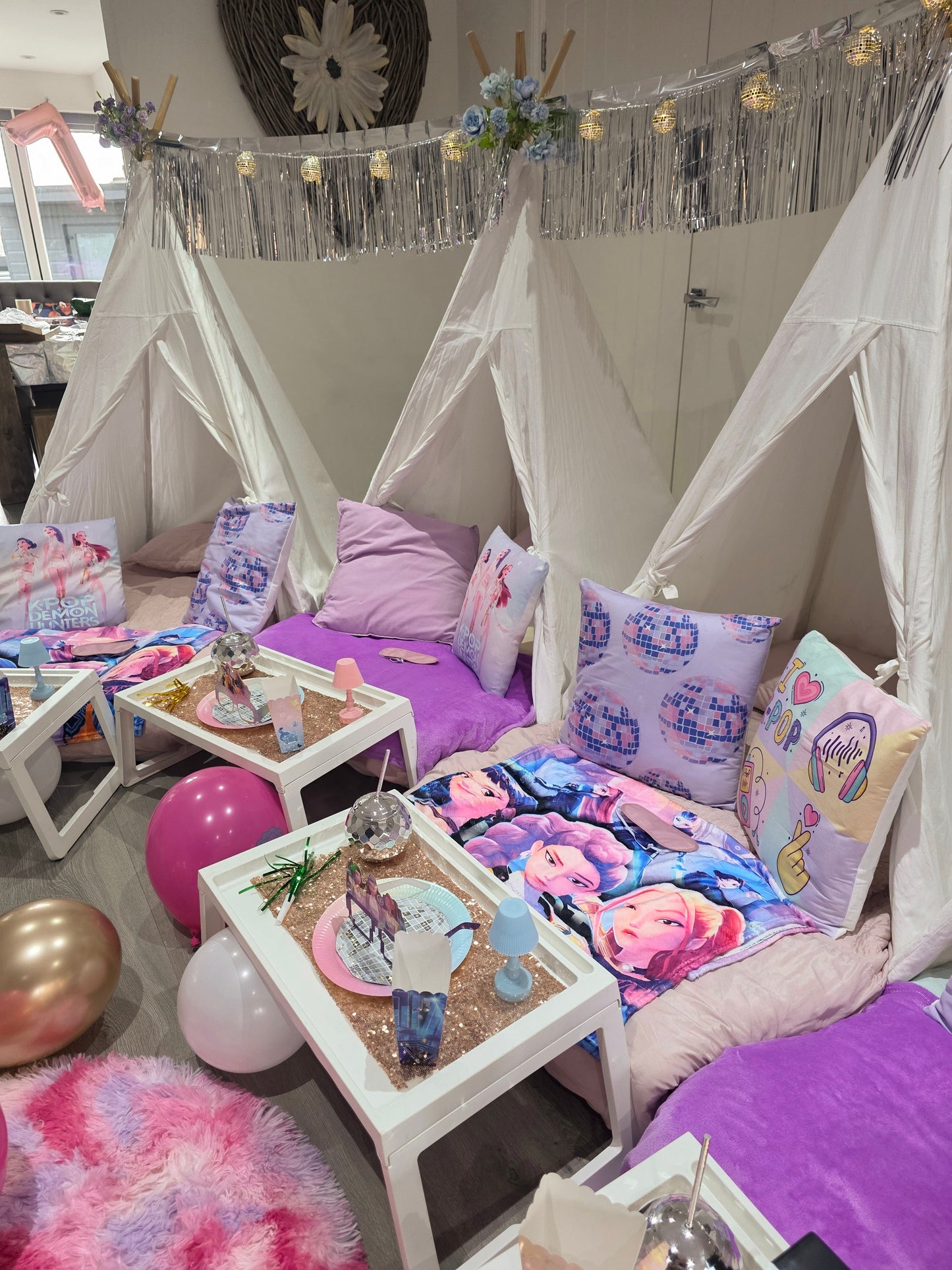 Kpop theme Indoor Tepee sleepover party package