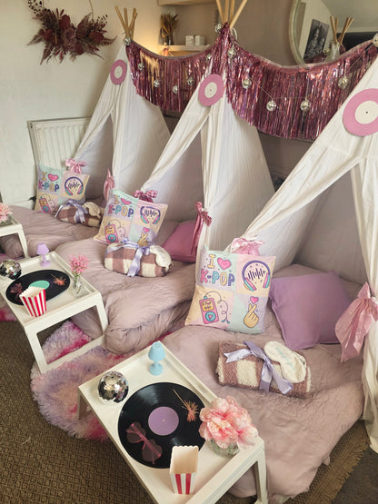 Kpop theme Indoor Tepee sleepover party package