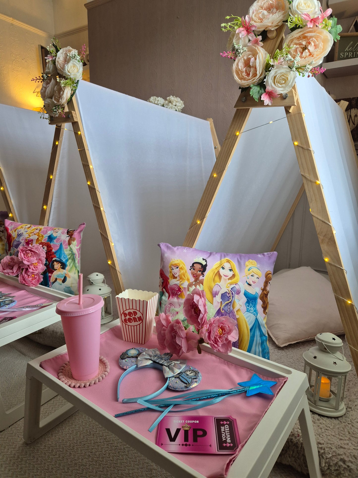 Princess indoor Tepee sleepover party package