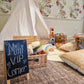 Children's Tepee Entertainment Corner for Party or Event Hire