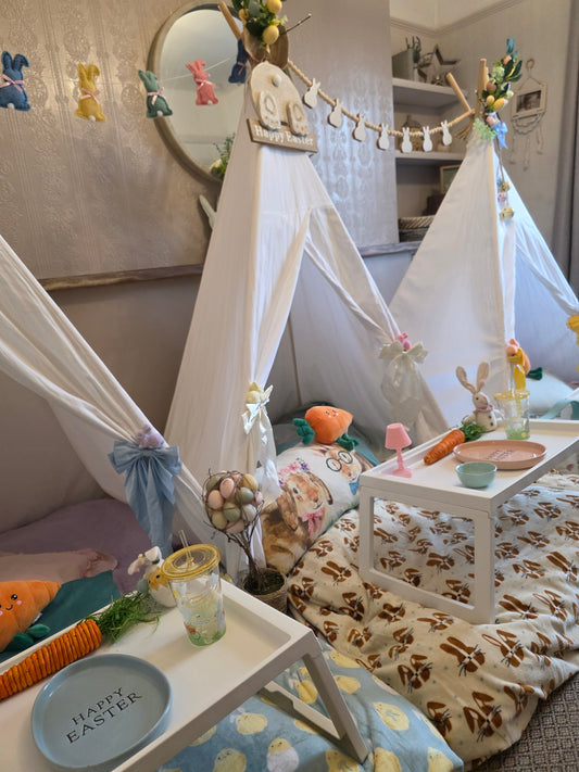 Easter theme Indoor Tepee sleepover party package