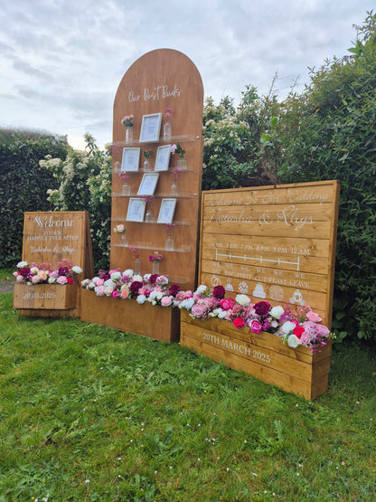 Signage Collection Package: Event, Wedding, Party Hire seating plan, welcome sign and order of the day sign