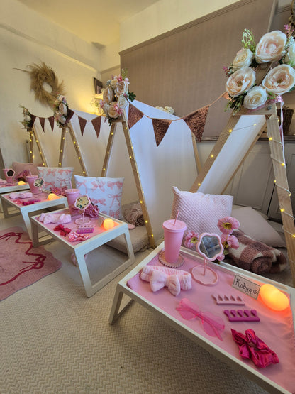 Pamper Slumber indoor Tepee sleepover party package