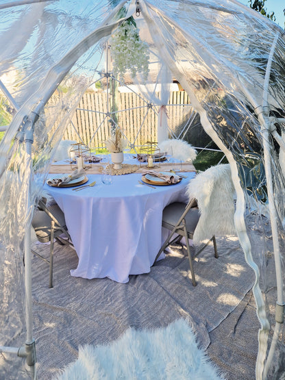 Luxury Igloo Geo-Dome Hire South Wales - Outdoor Cinema Experience Fully Dressed to your theme