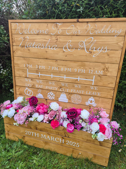 Signage Collection Package: Event, Wedding, Party Hire seating plan, welcome sign and order of the day sign
