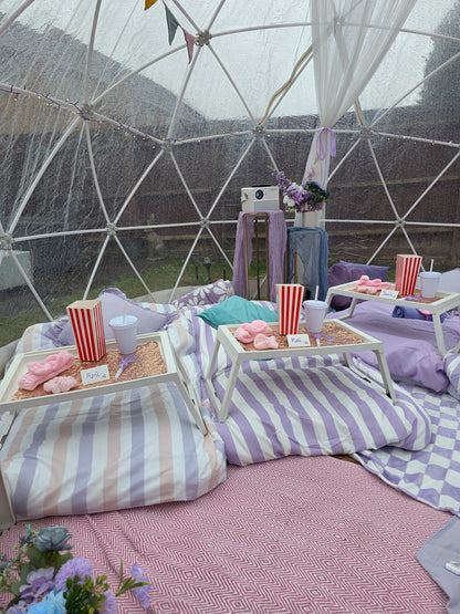 Lilac dream Luxury Igloo Geo-Dome Hire South Wales - Sleepover party