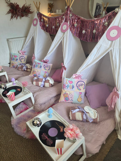 Kpop theme Indoor Tepee sleepover party package