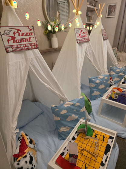 ToyStory theme Indoor Tepee sleepover party package