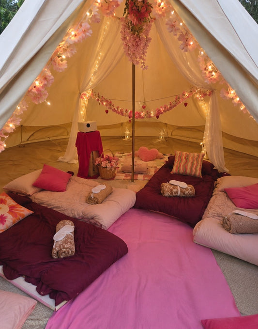 Luxury Bell Tent Sleepover Cinema Hire South Wales - Sleepover party
