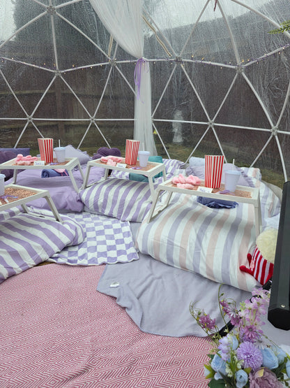 Lilac dream Luxury Igloo Geo-Dome Hire South Wales - Sleepover party