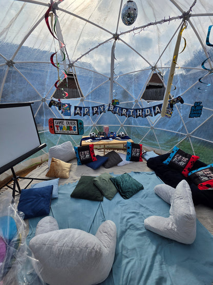 Gamer theme Luxury Igloo Geo-Dome Hire South Wales - Sleepover party