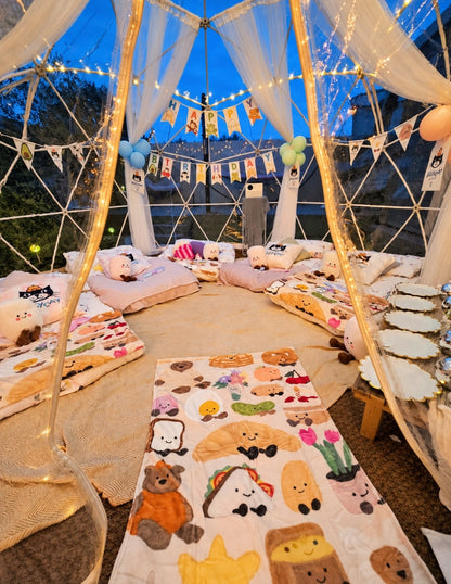 JellyCat Luxury Igloo Geo-Dome Hire South Wales - Sleepover party