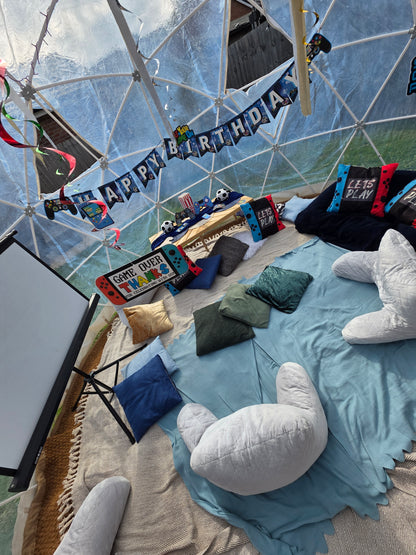 Gamer theme Luxury Igloo Geo-Dome Hire South Wales - Sleepover party
