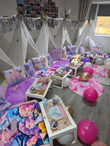 Kpop theme Indoor Tepee sleepover party package
