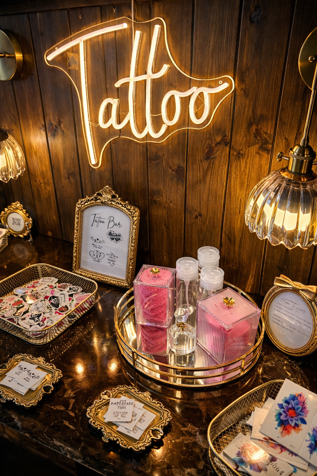 Tattoo bar, Diy temporary tattoo bar- Wedding, Party Event Hire