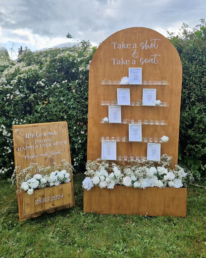 Signage Offer Package: Event, Wedding, Party Hire seating plan & welcome sign