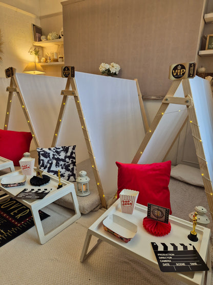 Movie night indoor Tepee sleepover party package