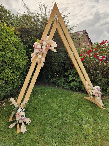 Double Triangle Wooden Arch for Party & Event Hire