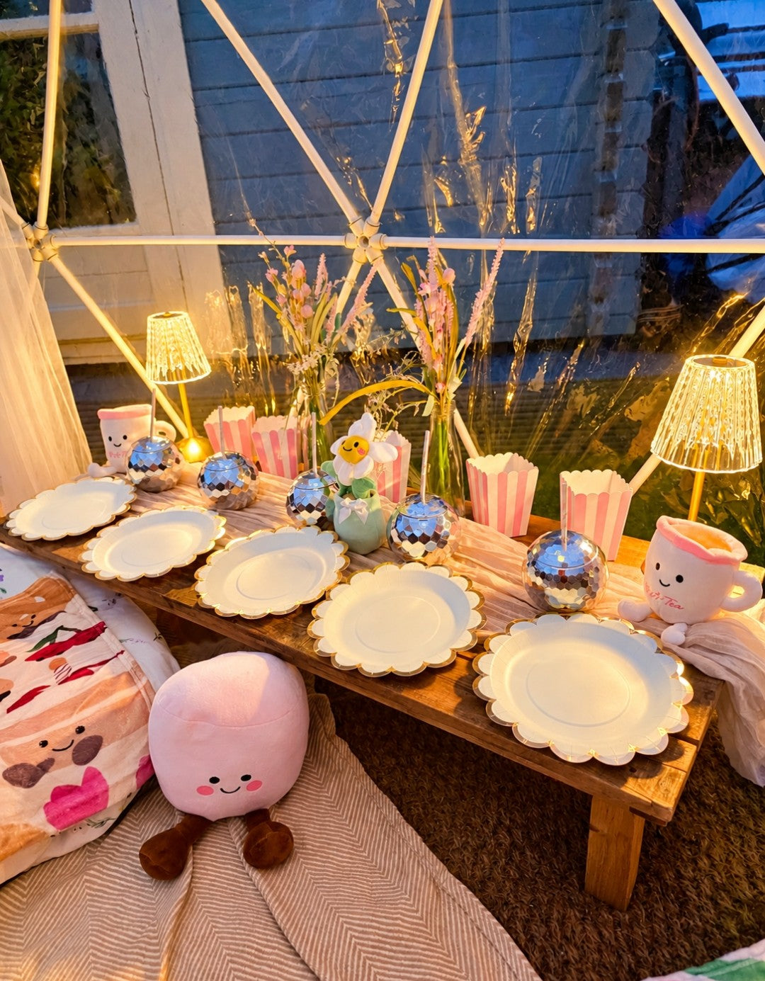 JellyCat Luxury Igloo Geo-Dome Hire South Wales - Sleepover party