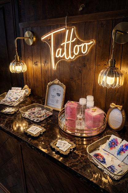 Tattoo bar, Diy temporary tattoo bar- Wedding, Party Event Hire
