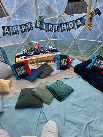 Gamer theme Luxury Igloo Geo-Dome Hire South Wales - Sleepover party
