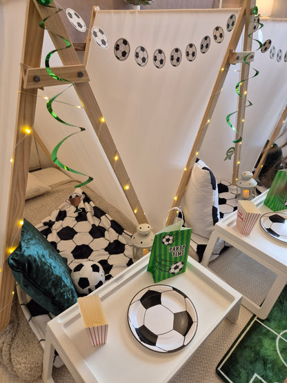 Football mad indoor Tepee sleepover party package