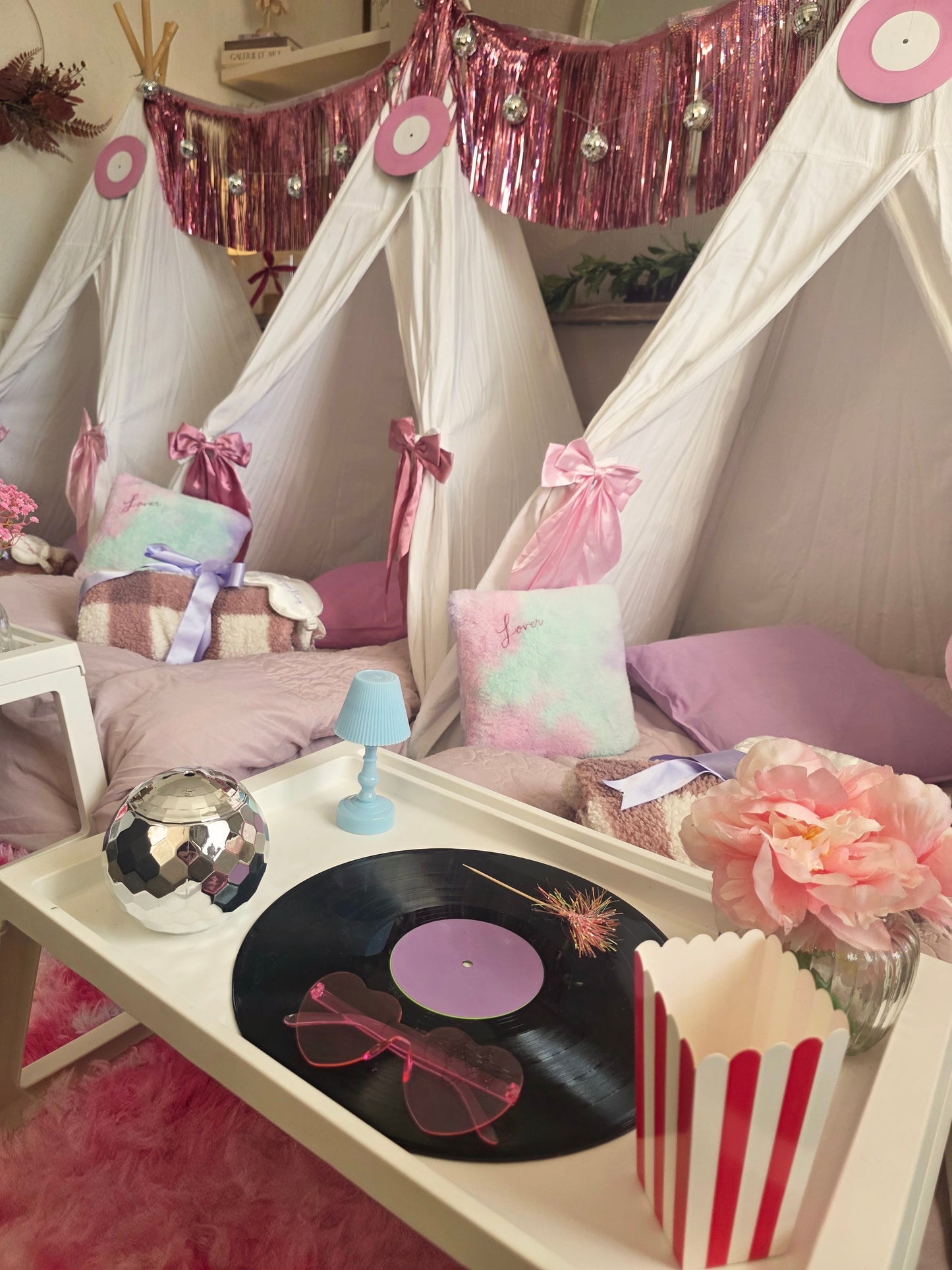 Swiftie theme Indoor Tepee sleepover party package
